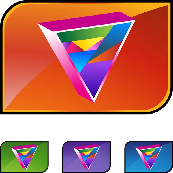 Homosexual triángulo icono botón — Archivo Imágenes Vectoriales