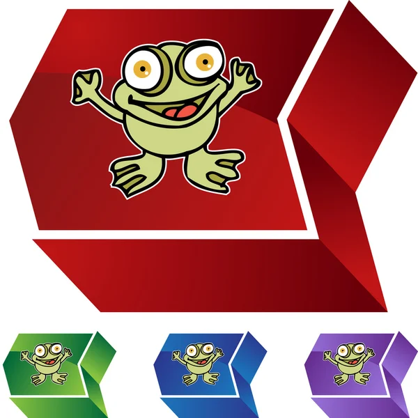 Frosch-Webbutton — Stockvektor