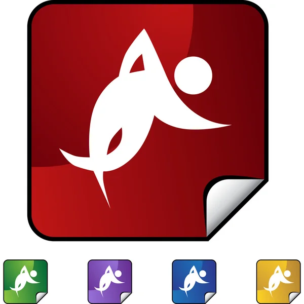 Runner Icon set — Stok Vektör