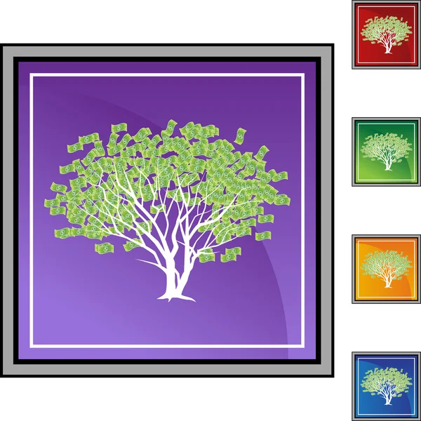 Пиктограмма дерева денег — стоковый вектор