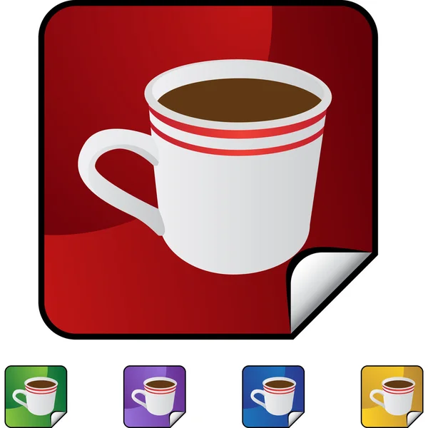 Kaffeetasse Web-Taste — Stockvektor