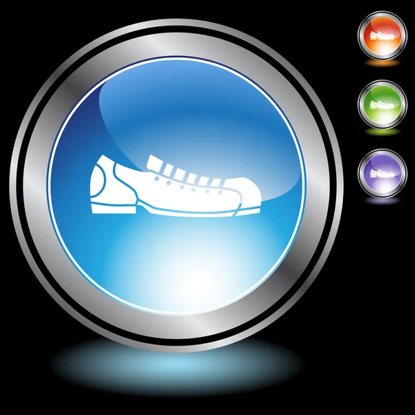 Bowling pulsante icona scarpa — Vettoriale Stock