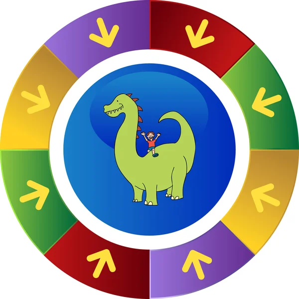 Web-Ikone der Dinosaurier — Stockvektor