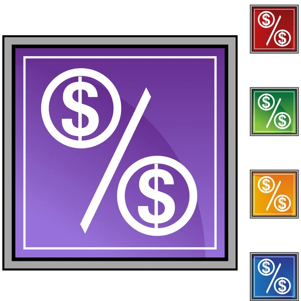 Percentage Rate web pictogram — Stockvector