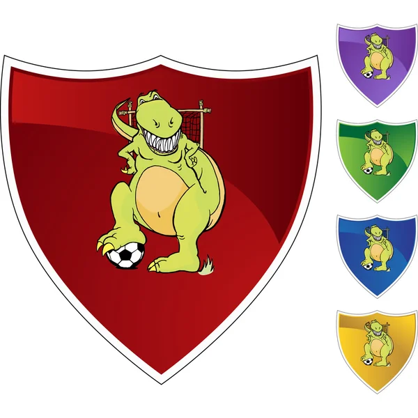 Fußball-Dinosaurier Web-Ikone — Stockvektor