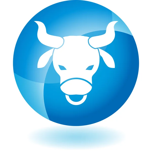 Taurus web button — Stock Vector