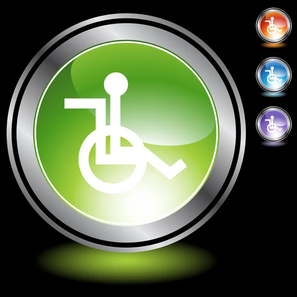 Wheelchair web icon — Stock Vector