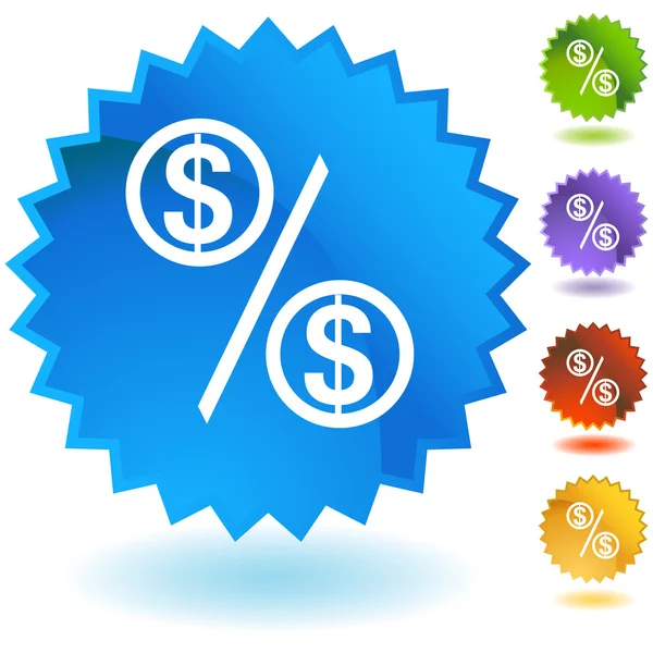 Percentage Rate web pictogram — Stockvector