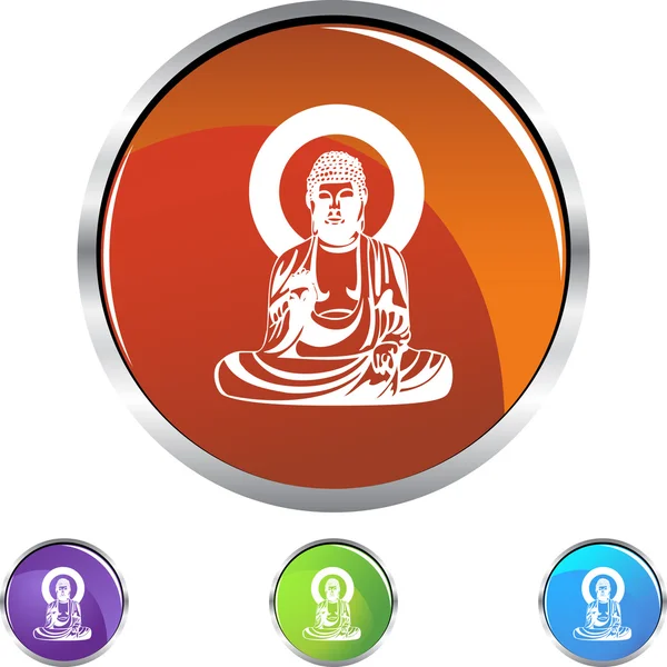 Icona web di Buddha — Vettoriale Stock