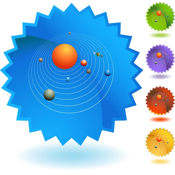 Solar System web pictogram — Stockvector