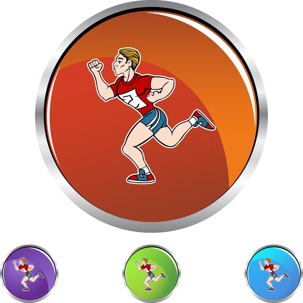 Runner man pictogram — Stockvector