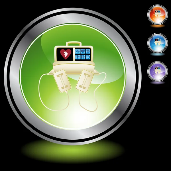 Icona web del defibrillatore — Vettoriale Stock