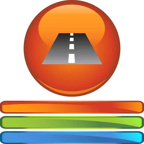 道路 web ボタン — ストックベクタ