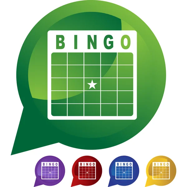 Botão web de cartão de bingo — Vetor de Stock