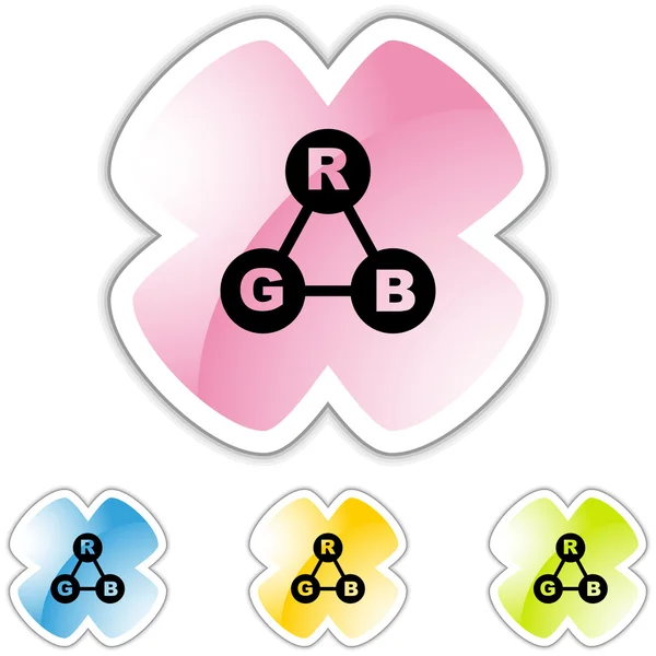 Botão RGB Color Spectrum — Vetor de Stock