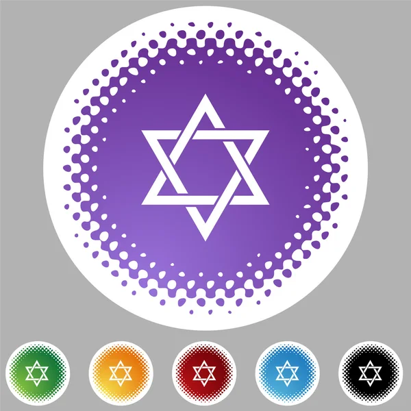 Jewish Star Icon — Stock Vector