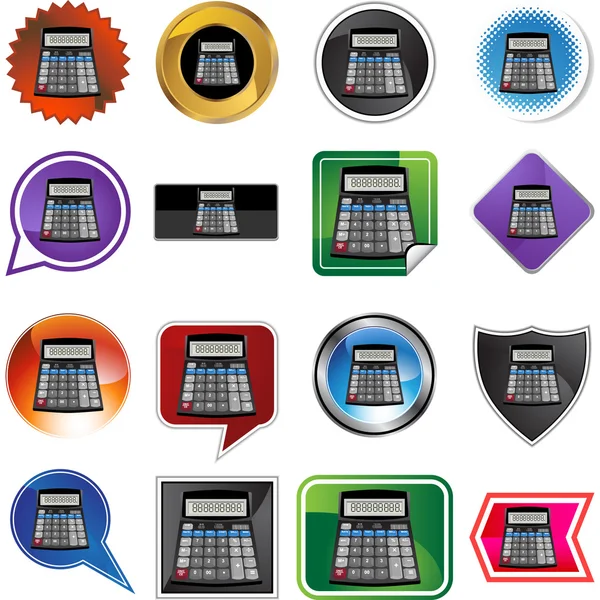 Calculator colorful icons — Stock Vector