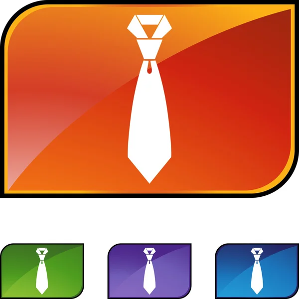 Краватка web кнопки — стоковий вектор