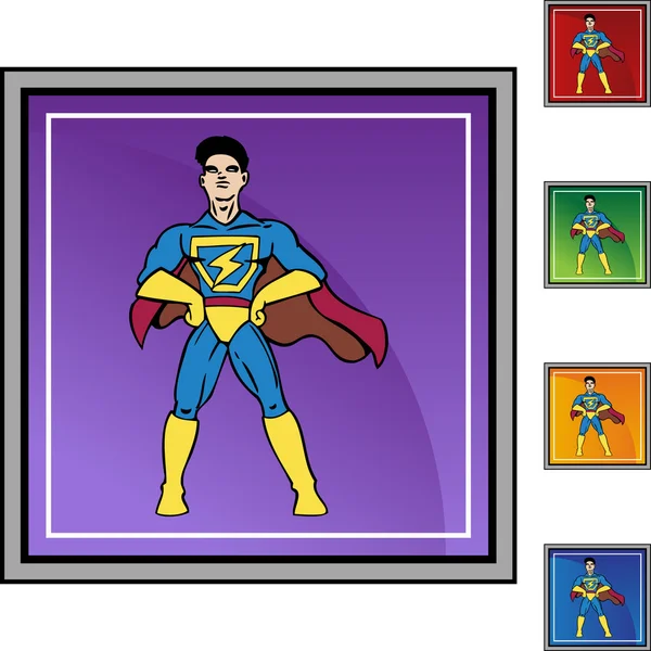 Superheld web pictogram — Stockvector