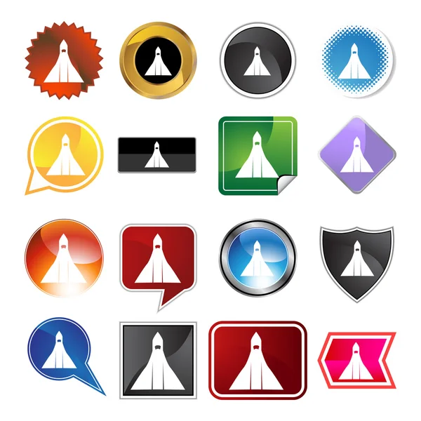 Plane Icon set — Stock Vector