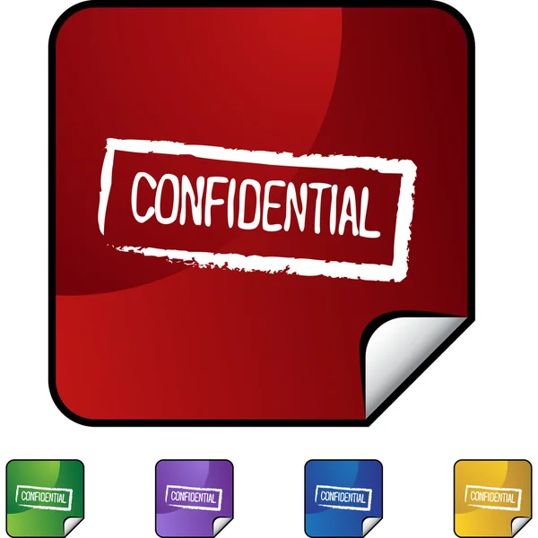 Ícone web confidencial —  Vetores de Stock