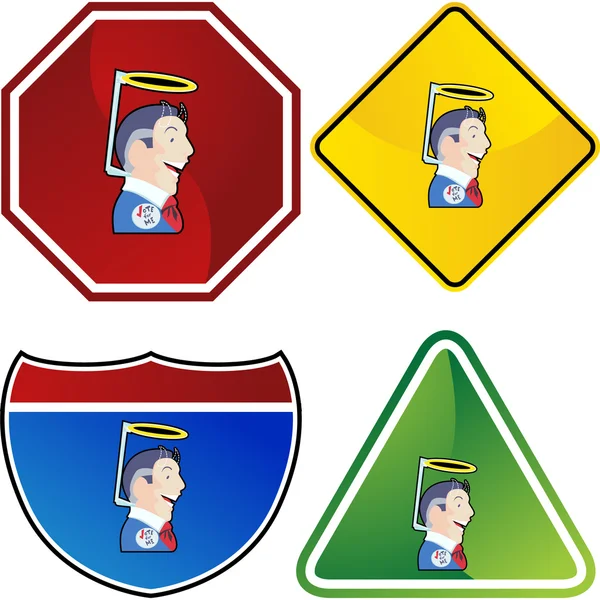 Liegen politicus web pictogram — Stockvector