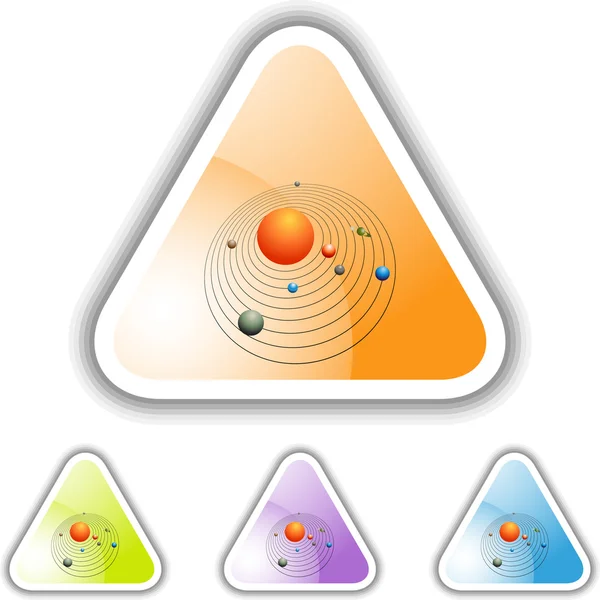 Web-Ikone des Sonnensystems — Stockvektor