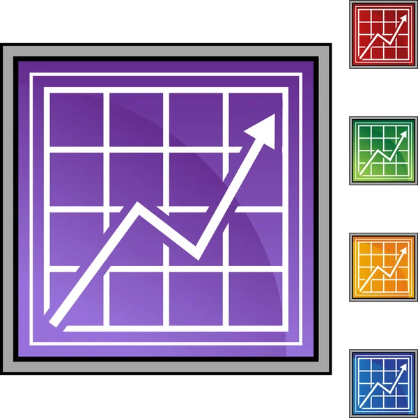 株式市場のアイコンを設定 — ストックベクタ