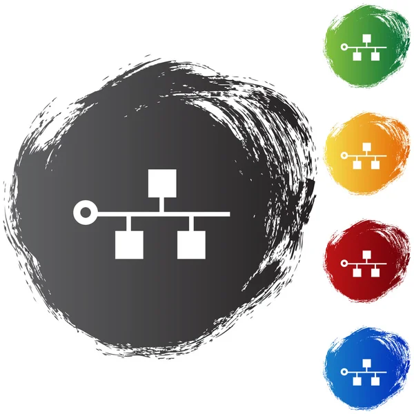 Ethernet botão ícone Backbone —  Vetores de Stock