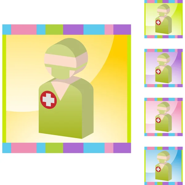 Surgeon conjunto de botones web — Vector de stock