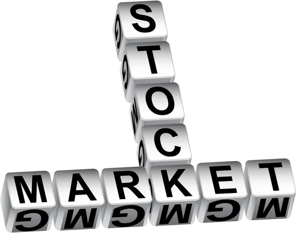 Stock market dice message — Stock Vector