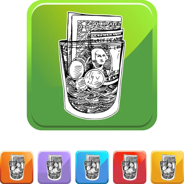 Tip Jar icono web — Archivo Imágenes Vectoriales