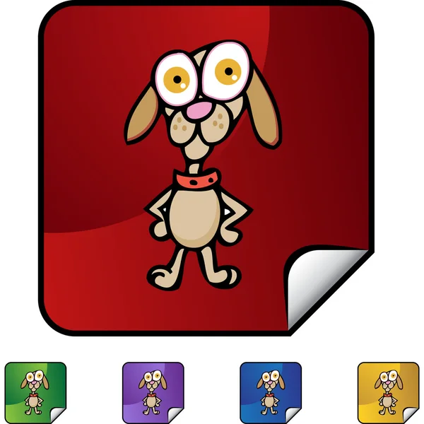 Icono web Beagle — Vector de stock