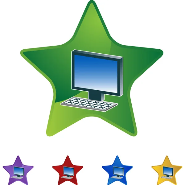 Icono web del ordenador — Vector de stock