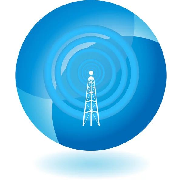 Signal Tower web icon — Stock Vector