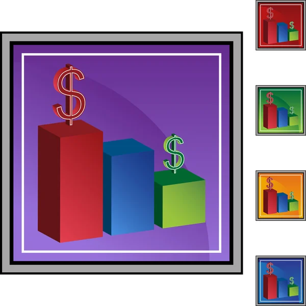 Bar Chart web ikon – Stock-vektor