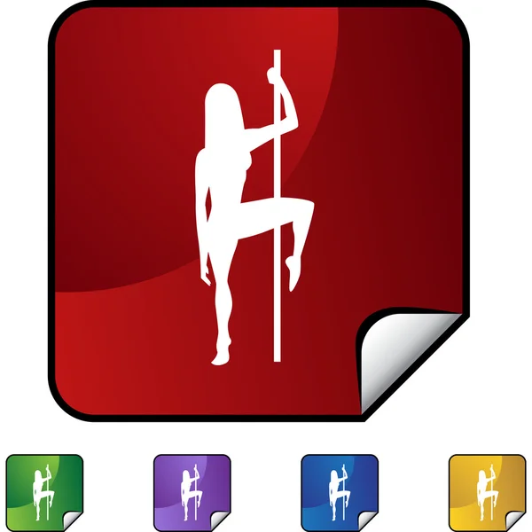 Dancer web button — Stock Vector