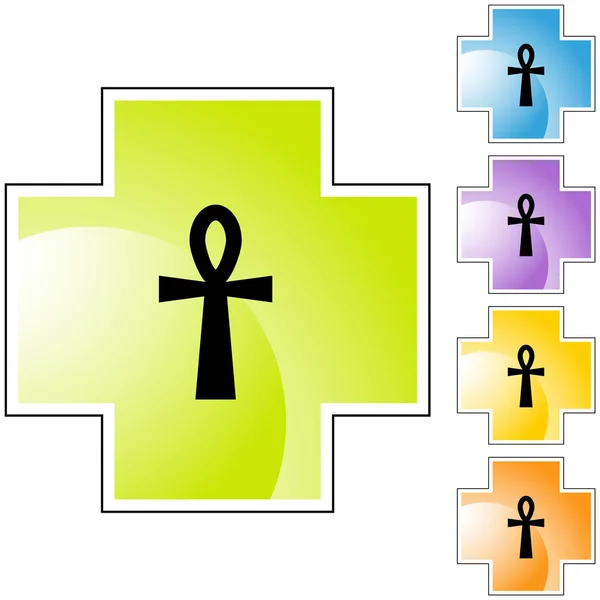 Egyptiska cross ikonen. — Stock vektor