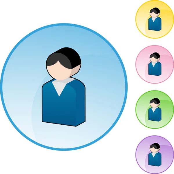 Young Man web pictogram — Stockvector