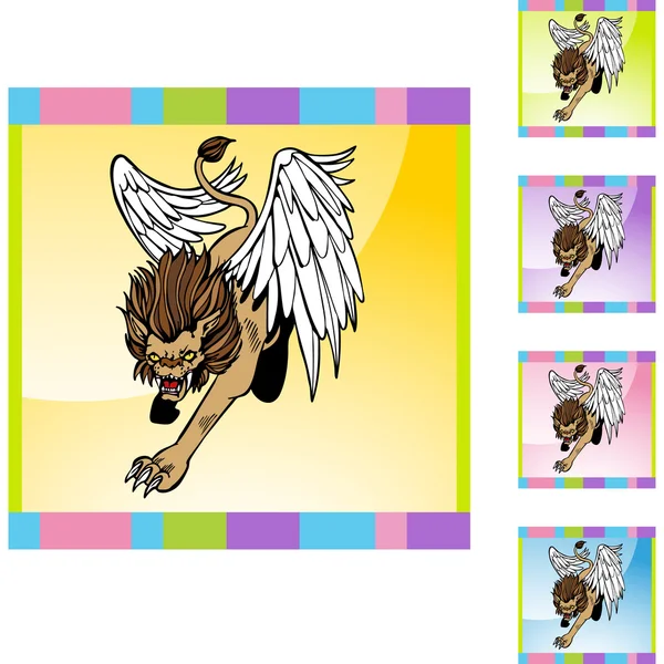 Ref-image Winged Lion — стоковый вектор