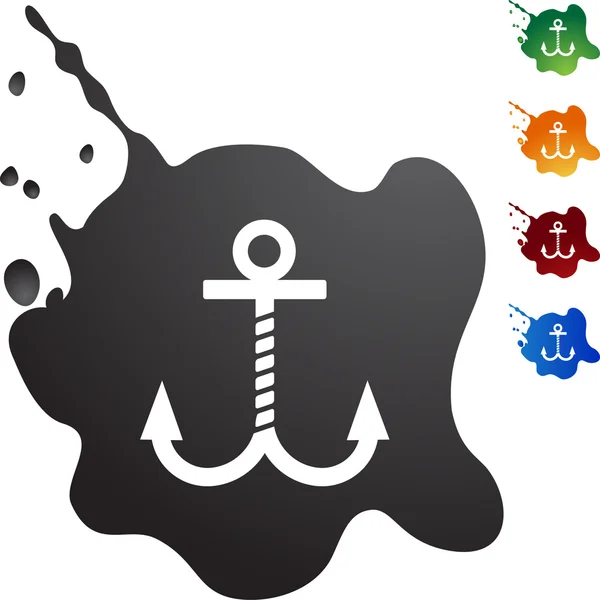 Boat Anchor web icon — Stock Vector
