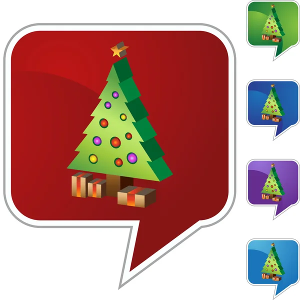 Kerstboom web pictogram — Stockvector