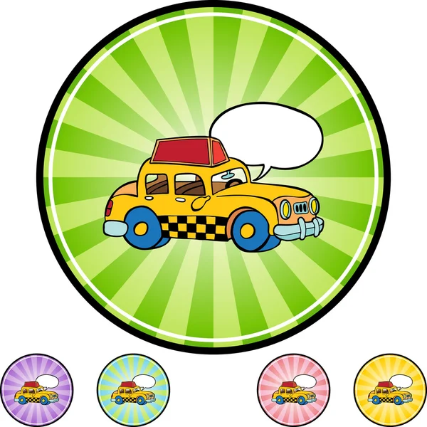 Icono Taxi amarillo — Archivo Imágenes Vectoriales