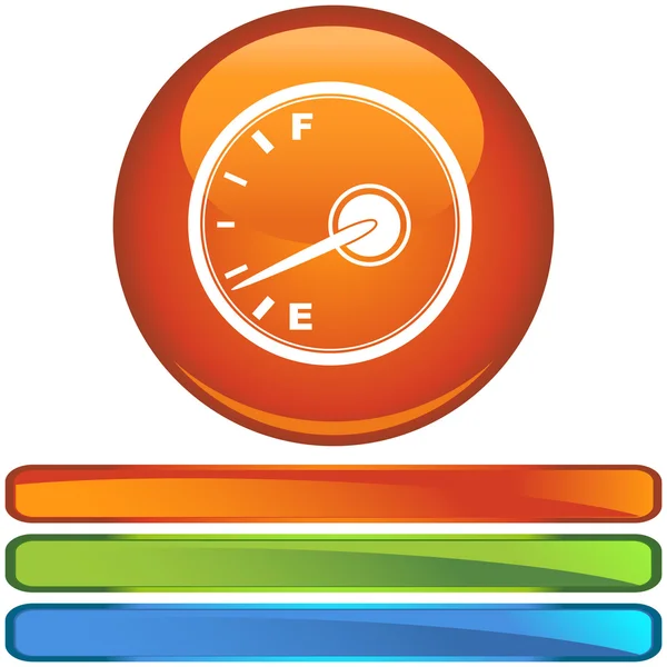 Brandstof indicator web pictogram — Stockvector