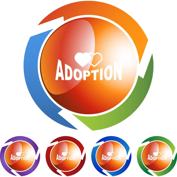 Adoption web button — Stock Vector