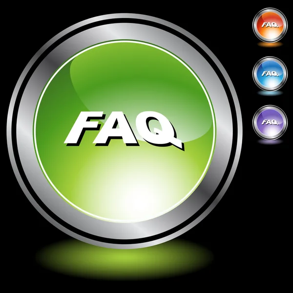 FAQ icono web — Vector de stock