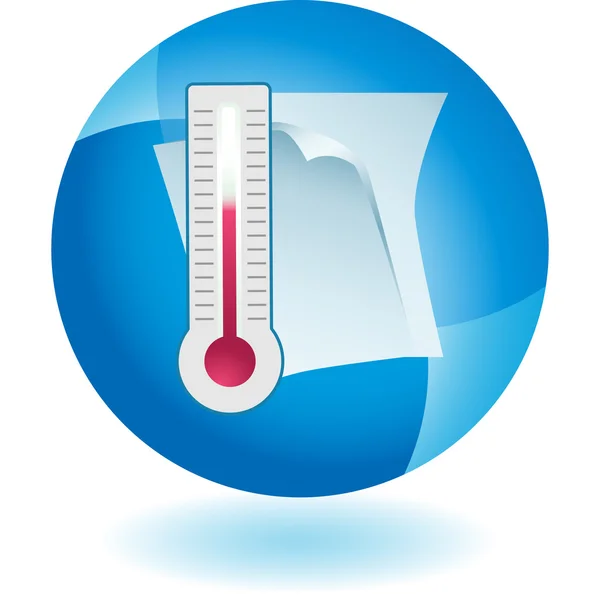 Temperatura Documento icono web — Archivo Imágenes Vectoriales