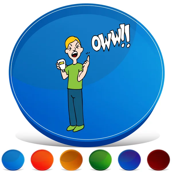 Kan testi değerli taş düğme kümesi