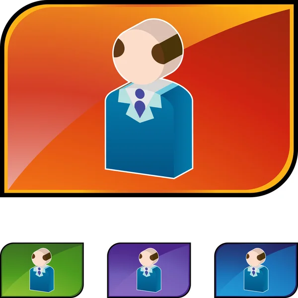 Senior Businessman icono web — Archivo Imágenes Vectoriales