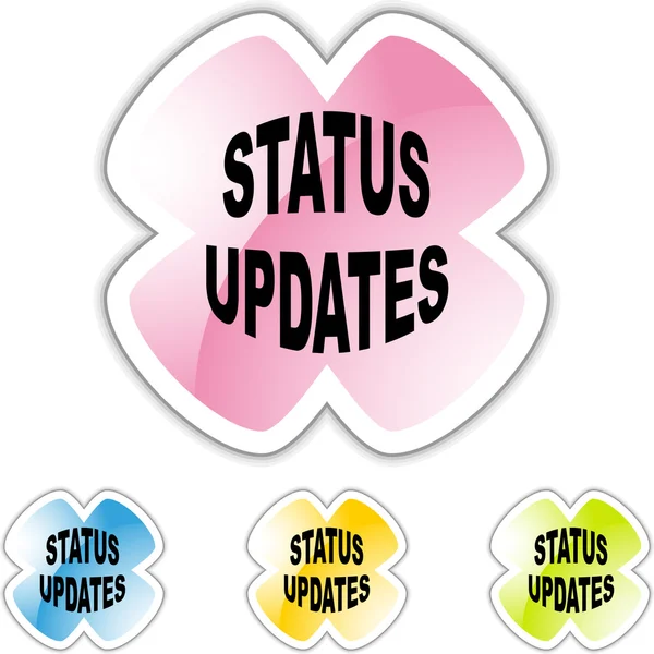 Status Updates web button — Stock Vector